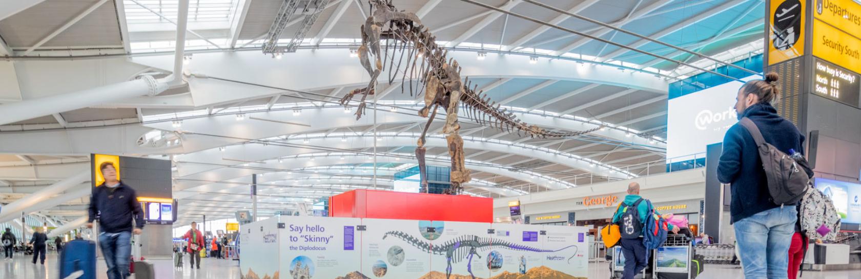 There’s a dinosaur in departures